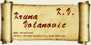 Kruna Volanović vizit kartica